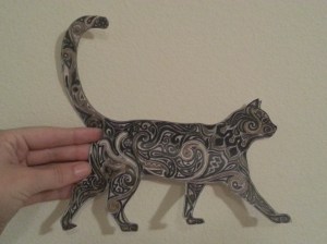 Intricate cat coloring